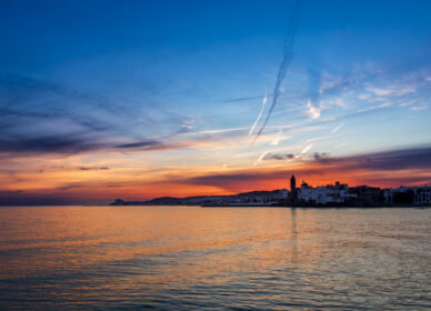 Atardecer/hora azul Sitges