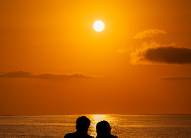 Siluetas en Espigó del Gas (Barcelona)