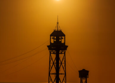 Amanecer desde Mirador de Miramar (Barcelona)