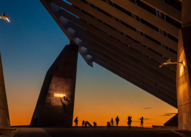 Amanecer en el Forum de Barcelona