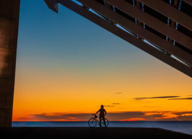 Amanecer en el Forum de Barcelona