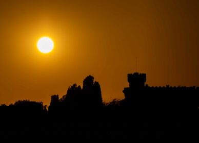 Puesta de sol sobre Castillo Sant Marçal