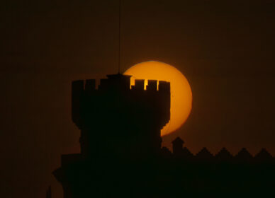Puesta de sol sobre Castillo Sant Marçal