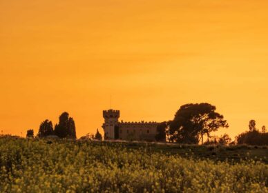 Puesta de sol sobre Castillo Sant Marçal