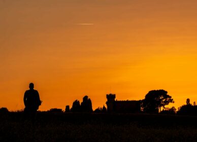 Puesta de sol sobre Castillo Sant Marçal