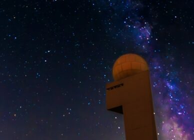 Vía Lactea en el Radar meteorológico de la Panadella (Barcelona)