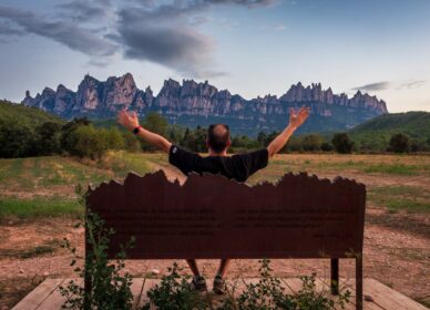 Banc mirador de Castellbell i el Vilar (Montserrat)