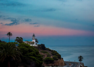 Atardecer Faro de Calella, Barcelona