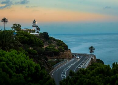 Atardecer Faro de Calella, Barcelona
