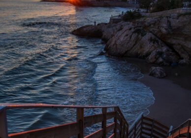 Atardecer Sitges Playa Fonda