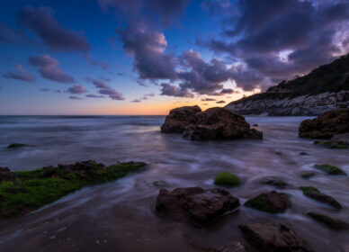 Atardecer Cala Vallcarca, Sitges (Barcelona)