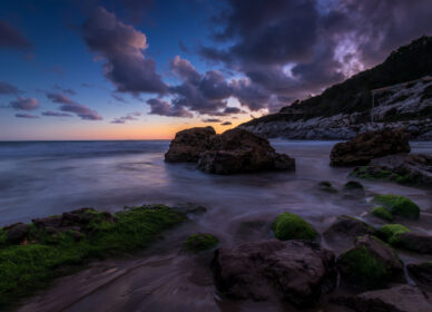 Atardecer Cala Vallcarca, Sitges (Barcelona)