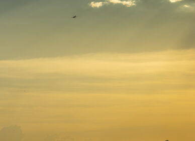 Luces en la montaña de Montserrat