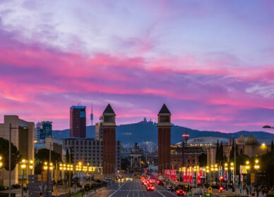 Atardecer mágico en Montjuïc