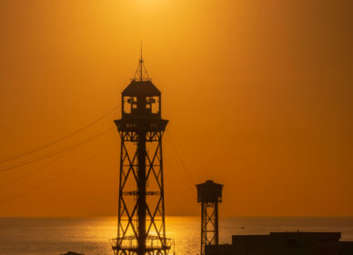 Amanecer desde Mirador de Miramar (Barcelona)