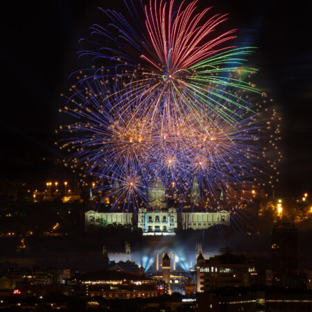 PiroMusical Merçe 2024, Avenida Reina María Cristina, Barcelona